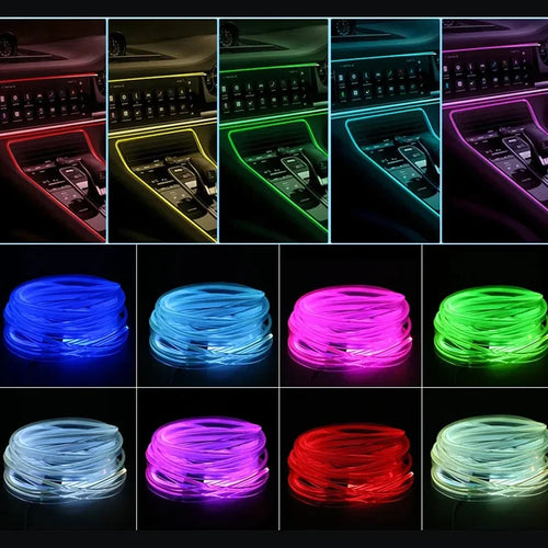 AuraGlow™ App-Controlled LED Car Interior Lights